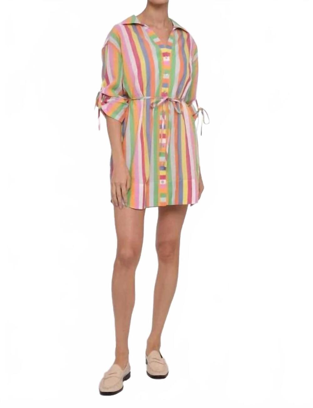 NEW LOVE THE LABEL shannon mini dress in surya stripe